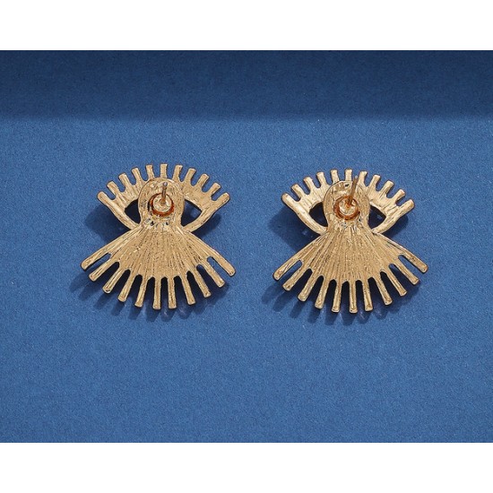 Vintage Bold Eye Earrings – Fashionable Minimalist Ethnic Lash Stud Earrings