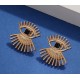 Vintage Bold Eye Earrings – Fashionable Minimalist Ethnic Lash Stud Earrings