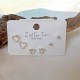 925 Silver Needle Stud Earrings Set - Flower and Bowknot Design, Small Versatile and Elegant Earrings