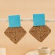 Bohemian Handmade Rattan Studs Earrings - Retro Vacation-Style 