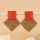 Bohemian Handmade Rattan Studs Earrings - Retro Vacation-Style 