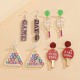 Colorful Sports Festival Acrylic Dangle Earrings - Creative Badminton & Table Tennis Racket Jewelry