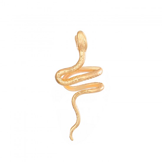 Creative Snake Shaped Cartilage Cuff No Piercing Earrings, Fashionable Coiled Snake Ear Cuff