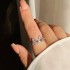 Diamond-Studded Cat Ring, Geometric Open Finger Ring