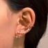 Diamond-Studded Four-Point Star Ear Cuffs - No Piercing Pearl Cartilage Earrings