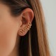 Droplet Tassel Earrings with Zirconia Ear Cuffs - Elegant All-in-One Stud Earrings