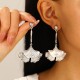 Exquisite Gold-Plated Alloy Ginkgo Leaf Dangle Earrings Geometric Openwork Design Chic Luxury Jewelry