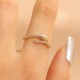 Fashion Snake Open Ring - Cubic Zirconia Adjustable Serpent Ring