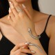 Gold Alloy Snake Shape Adjustable Ring Set, Fashionable and Statement-Making Women's Jewelry