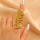 Gold Flower Ring, Bold Unique Stainless Steel Luxury Statement Jewelry