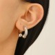 Gothic Punk Ear Cuff and Stud Set Dark Hip Hop Style Earrings