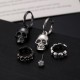 Gothic Punk Ear Cuff and Stud Set Dark Hip Hop Style Earrings