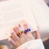 Handmade Beaded Colorful Woven Flower Index Finger Ring