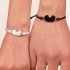 Handmade Black and White Ski Goggle Bracelet - Matching Couple Rope Bracelets, Stylish Outdoor Sports Design