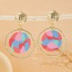 Handmade Polymer Clay Combined Drop Earrings - Creative Dangle Jewelry