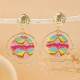 Handmade Polymer Clay Combined Drop Earrings - Creative Dangle Jewelry