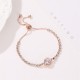 Heart Zirconia Bracelet, Versatile High-End Women's Alloy Bracelet with Diamonds, Elegant Women's Bracelet and Bangle