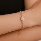 Heart Zirconia Bracelet, Versatile High-End Women's Alloy Bracelet with Diamonds, Elegant Women's Bracelet and Bangle