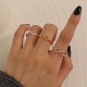 Infinity 8 Ring for Men and Women Vintage Diamond Studded Band