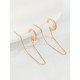 Long Chain Tassel Cartilage Earrings No Piercing Elf Ear Cuff Trendy and Unique Design Ear Jewelry