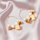 Minimalist Geometric Pearl Earrings, French-Inspired Luxe Creative Glossy Square Ear Hooks, Statement Ear Clips