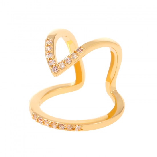 New Zircon Nail Cover Ring, Unique and Stylish Removable Manicure Finger Ring