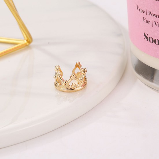 No Piercing Crown U-shaped Cartilage Earring, Heart-shaped Hollow Vintage Earring, Alloy Material Ear Clip