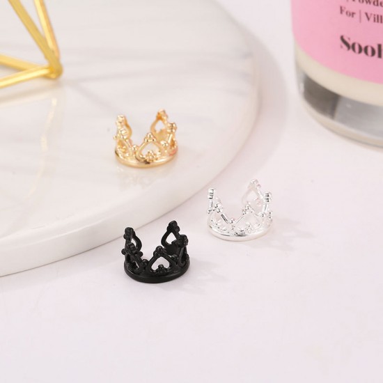 No Piercing Crown U-shaped Cartilage Earring, Heart-shaped Hollow Vintage Earring, Alloy Material Ear Clip