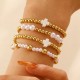 Bohemian Cross & Plus Sign Bead Bracelet Set for Women