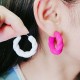 12-Color Twisted Acrylic Dangle Earrings – Bold Candy-Colored Statement Jewelry