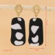 Polymer Clay Geometric Inlay Stud Earrings - Handmade Fashionable Dangle Earrings