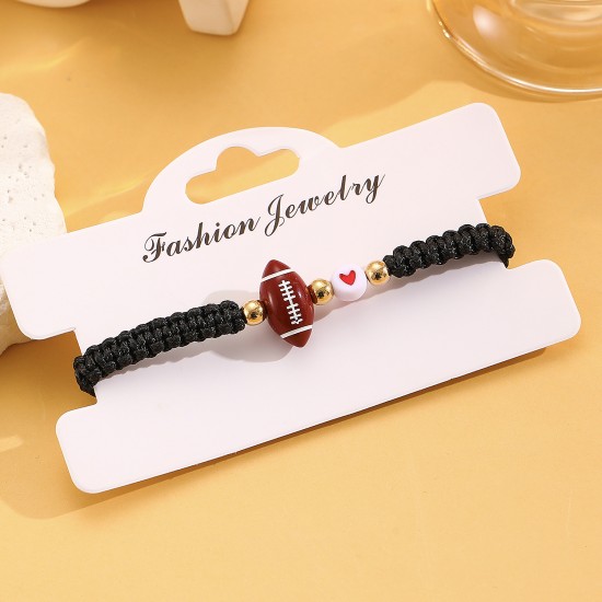 2025 New Braided Bracelet, Adjustable Football, Rugby & Tennis Couple Wristband