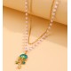 Shell Starfish Layered Necklace Set - Cute Cartoon Style, Multi-Layered Choker, Ocean & Holiday Vibes