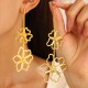 Statement Alloy Flower Petal Dangle Earrings Perfect for Parties and Nights Out Eye Catching