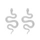 Vintage Bold 3D Snake Earrings Punk Style Engraved Alloy Snake Stud Earrings