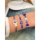 Vintage Evil Eye Bracelet Set, Fatima Blue Eye Multi-Layer Beaded Bracelet