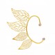 Vintage Hollow Leaf Ear Cuff with Wing Design - Stylish No-Piercing Elf Cartilage Earring