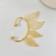 Vintage Hollow Leaf Ear Cuff with Wing Design - Stylish No-Piercing Elf Cartilage Earring