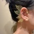 Vintage Hollow Leaf Ear Cuff with Wing Design - Stylish No-Piercing Elf Cartilage Earring