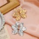 Vintage Matte Gold Floral Stud Earrings - Irregular Alloy Petal Design Earrings