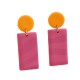 Vintage Minimalist Geometric Handmade Polymer Clay Dangle Earrings